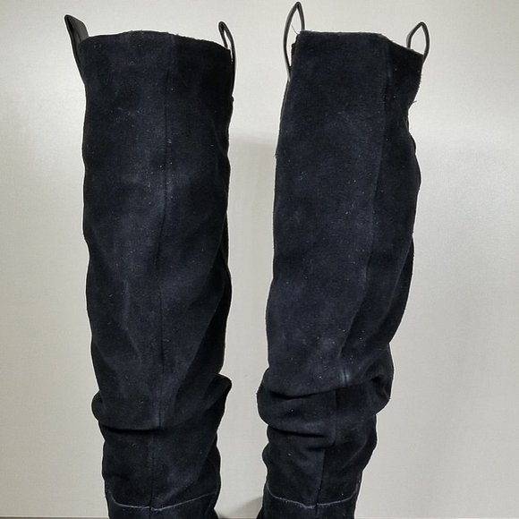 BP. 'Traffic' Knee High Slouch Boot, Black Suede, Womens Size 7.5 M - Picture 10 of 12